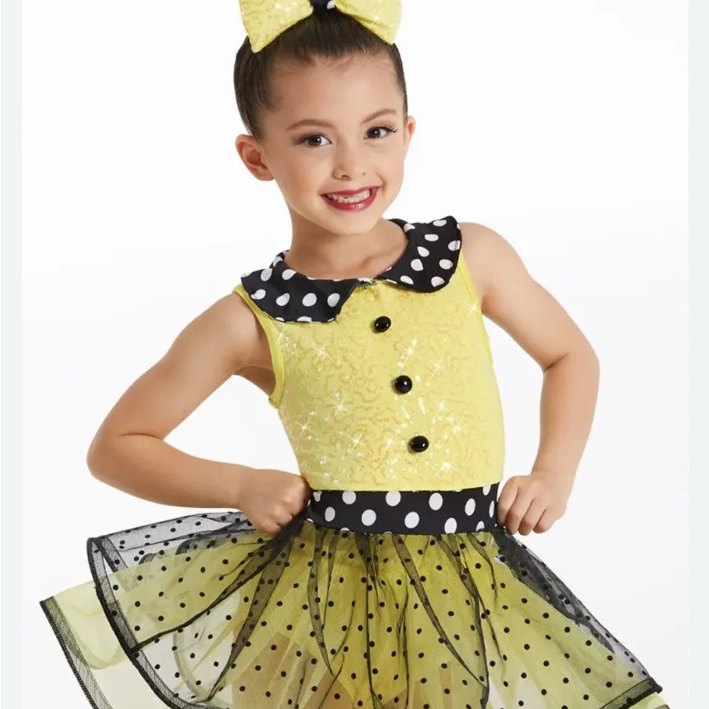 Yellow Polka Dot Kids Costume